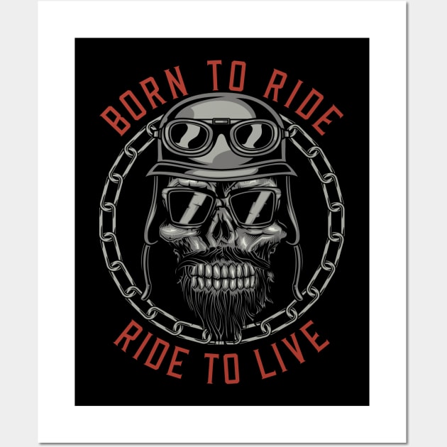 Motorcycle Series: Born to Ride Wall Art by animericans